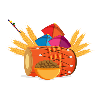 Flat design concept of happy vaisakhi celebration background png