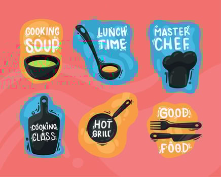 icons, cooking restaurant vector