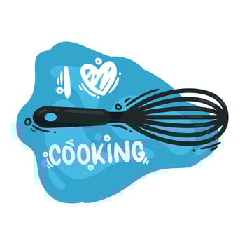 l love cooking vector