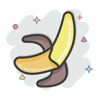 Icon Banana. related to Thailand symbol. Comic Style. simple design editable. simple illustration. simple vector icons. World Travel tourism. Thai