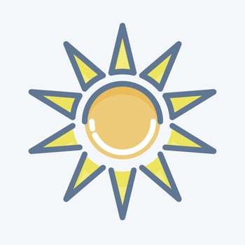 Icon Sunlight. related to Thailand symbol. doodle style. simple design editable. simple illustration. simple vector icons. World Travel tourism. Thai