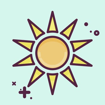 Icon Sunlight. related to Thailand symbol. MBE style. simple design editable. simple illustration. simple vector icons. World Travel tourism. Thai