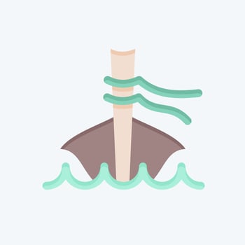 Icon Long Tail Boat. related to Thailand symbol. flat style. simple design editable. simple illustration. simple vector icons. World Travel tourism. Thai