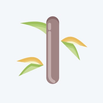 Icon Bamboo. related to Thailand symbol. flat style. simple design editable. simple illustration. simple vector icons. World Travel tourism. Thai