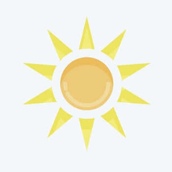 Icon Sunlight. related to Thailand symbol. flat style. simple design editable. simple illustration. simple vector icons. World Travel tourism. Thai