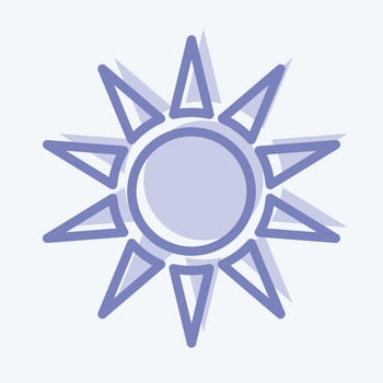 Icon Sunlight. related to Thailand symbol. two tone style. simple design editable. simple illustration. simple vector icons. World Travel tourism. Thai