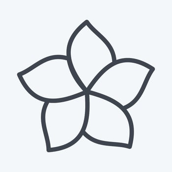 Icon Plumeria. related to Thailand symbol. line style. simple design editable. simple illustration. simple vector icons. World Travel tourism. Thai