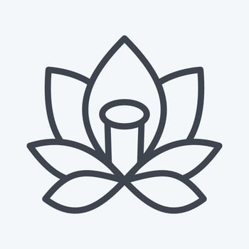 Icon Lotus. related to Thailand symbol. line style. simple design editable. simple illustration. simple vector icons. World Travel tourism. Thai
