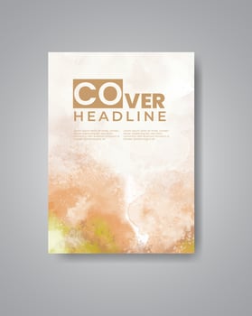 Cards with watercolor background. Design for your cover, date, postcard, banner, logo. vector