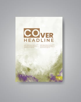 Cards with watercolor background. Design for your cover, date, postcard, banner, logo. vector