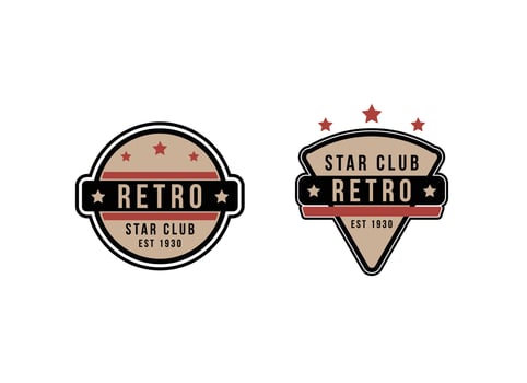 Classic retro vintage emblem logo design template. vector