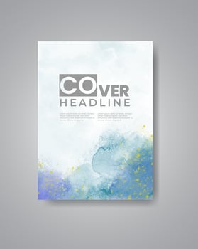 Cards with watercolor background. Design for your cover, date, postcard, banner, logo. vector
