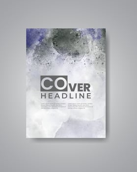 Cards with watercolor background. Design for your cover, date, postcard, banner, logo. vector
