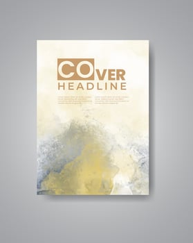 Cards with watercolor background. Design for your cover, date, postcard, banner, logo. vector
