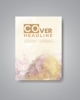 Cards with watercolor background. Design for your cover, date, postcard, banner, logo. vector