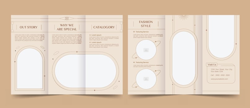 Trifold Brochure Layout For jewelry store vector