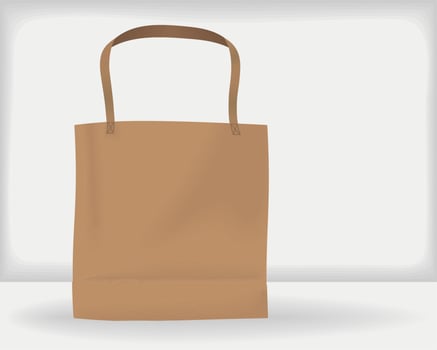 mockup paper shopping bag vector