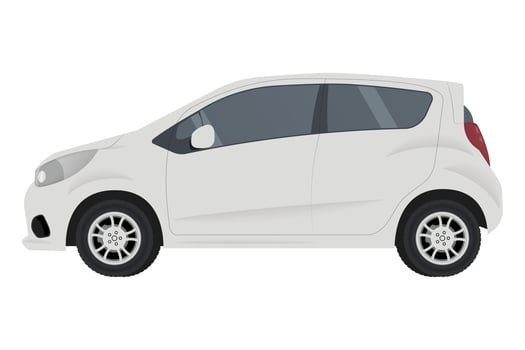 car white vehicle mockup vector