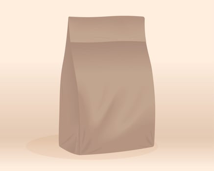 mockup take away bag vector