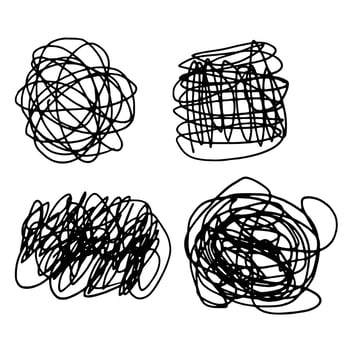 Abstract hand drawn scribble sketch. Isolated vector illustration on white background