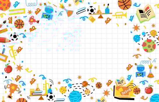 Back To School Layout With White Space Background vector