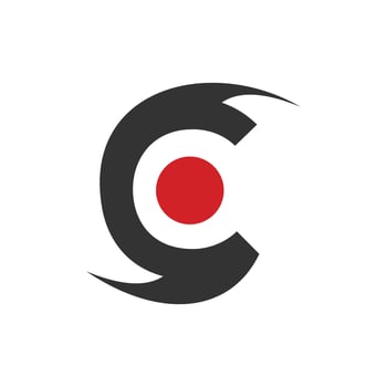 Letter C Center Point Modern Logo vector