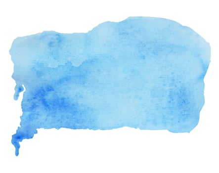 Vector of blue color, hand-drawn watercolor liquid spot, watercolor background. Abstract aquamarine spots, doodles, drop of an element for design, illustration, wallpaper, postcards