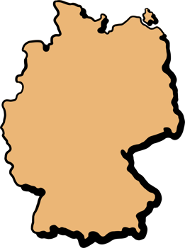 doodle freehand drawing of germany map. png
