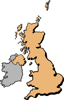 doodle freehand drawing of great britain map. png