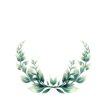 Wreaths of watercolor leaves png