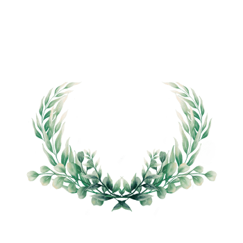 Wreaths of watercolor leaves png