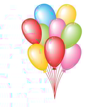 Illustration of balloons for birthday celebration vector