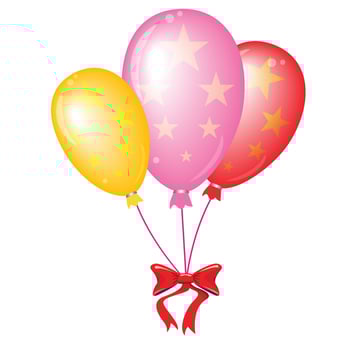 birthday celebration balloons vector
