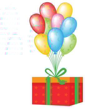 birthday celebration balloons vector