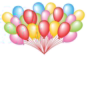 birthday celebration balloons vector