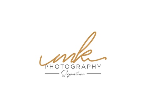 Letter MK Signature Logo Template Vector