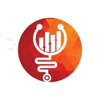 Stethoscope finance logo design icon vector. Nurse accounting logo. Medical pharmacy logo design template. vector