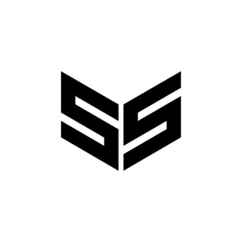 SS letter logo design with white background in illustrator, cube logo, vector logo, modern alphabet font overlap style. calligraphy designs for logo, Poster, Invitation, etc.