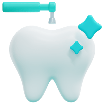dental cleaning 3d render icon illustration png