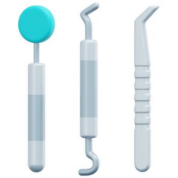 dentist tools 3d render icon illustration png
