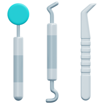 dentist tools 3d render icon illustration png