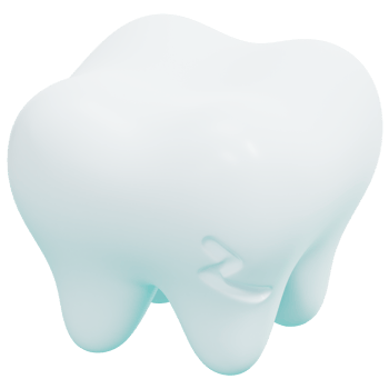 broken tooth 3d render icon illustration png