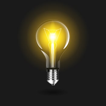 bulb light idea vector