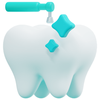 dental cleaning 3d render icon illustration png