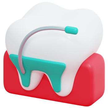 root canal 3d render icon illustration png