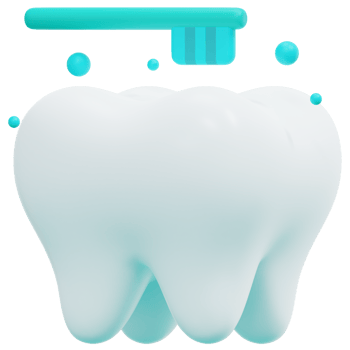 toothbrush 3d render icon illustration png
