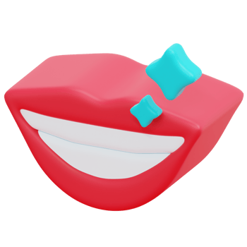 smile 3d render icon illustration png