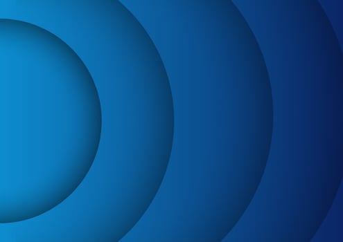 The background is designed with a blue wavy circle shape and beams, space concept vector