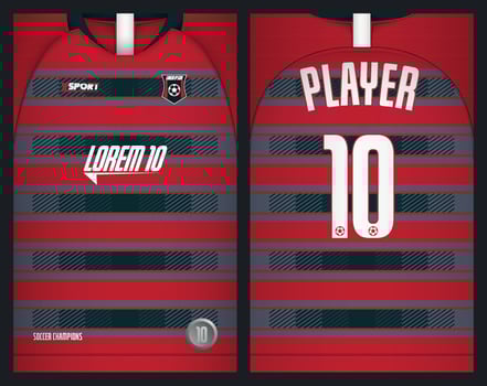 Soccer jersey design for sublimation, sport t shirt design vector