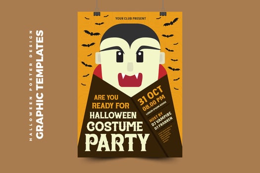 Simple and elegant Halloween graphic design template that is easy to customize vector